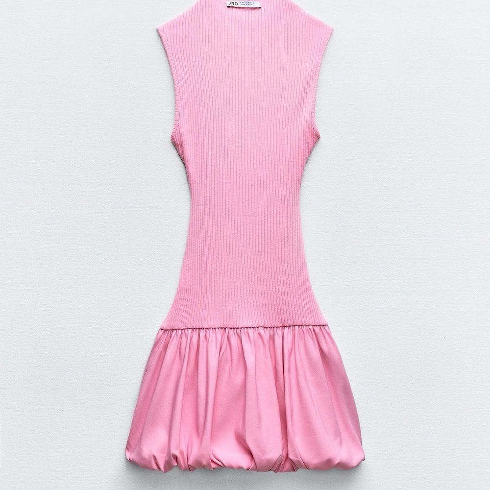 Zara blogger favorite ribbed balloon dress NWT - Picture 3 of 7